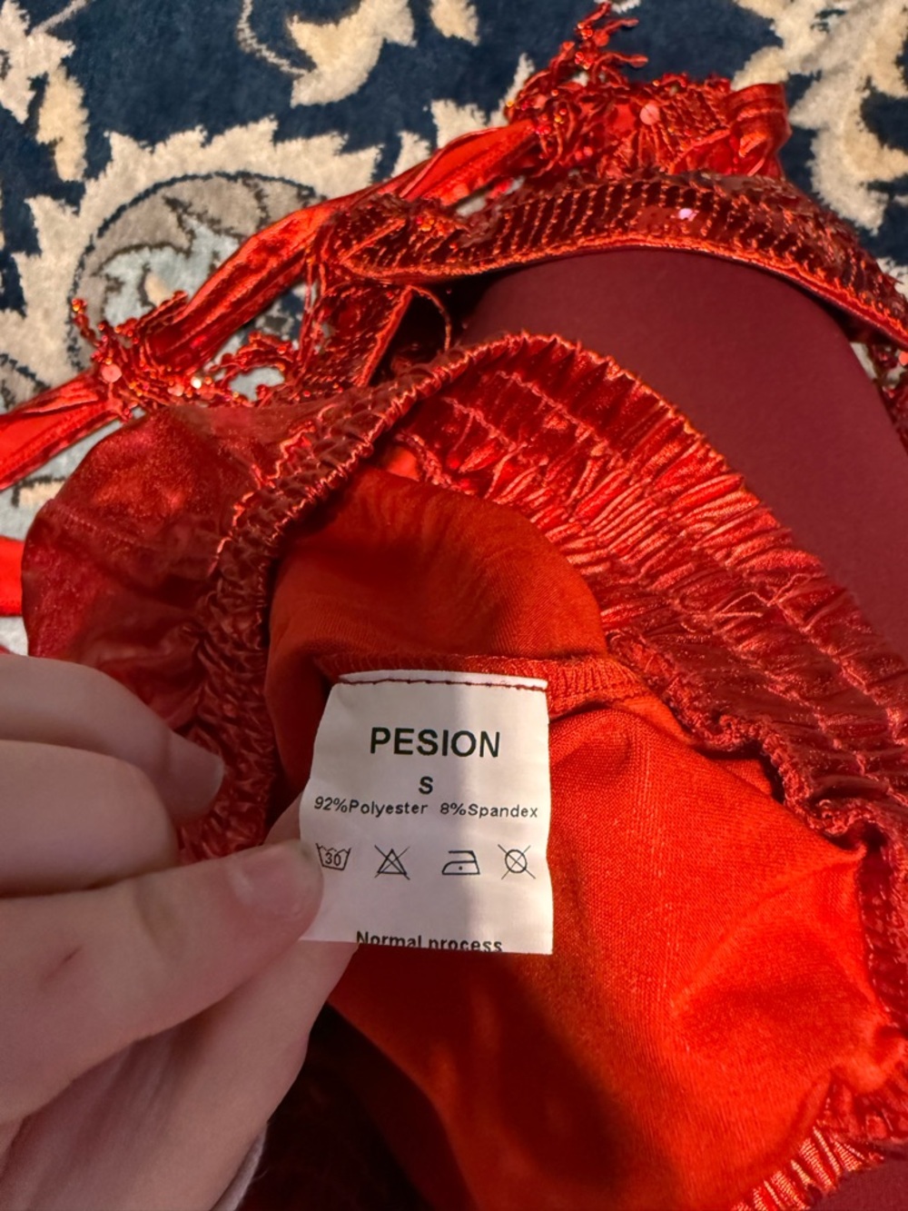Red Satin Lingerie Set - Women's Intimates